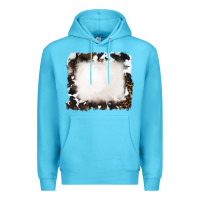 Ocean Blue cowhide and leopard background Premium Hoodie - RanaPortraitStore