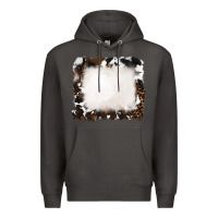 Smoke cowhide and leopard background Premium Hoodie - RanaPortraitStore
