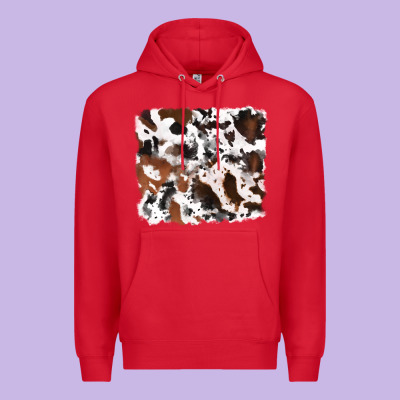 Cowhide Mixed Background Premium Hoodie Designed By Ranaportraitstore