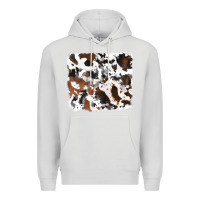 Dove Grey cowhide mixed background Premium Hoodie - RanaPortraitStore