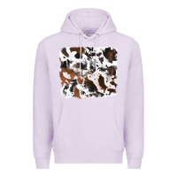 Lilac cowhide mixed background Premium Hoodie - RanaPortraitStore