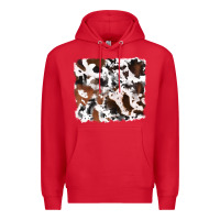 Red cowhide mixed background Premium Hoodie - RanaPortraitStore
