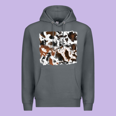 Cowhide Mixed Background Premium Hoodie Designed By Ranaportraitstore