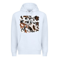 White cowhide mixed background Premium Hoodie - RanaPortraitStore