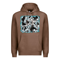 Chestnut cowhide glitter tooled leather background Premium Hoodie - RanaPortraitStore