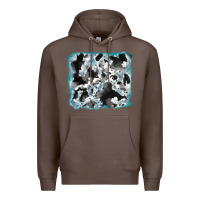 Coffee cowhide glitter tooled leather background Premium Hoodie - RanaPortraitStore