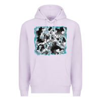 Lilac cowhide glitter tooled leather background Premium Hoodie - RanaPortraitStore