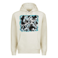 Oatmeal Heather cowhide glitter tooled leather background Premium Hoodie - RanaPortraitStore
