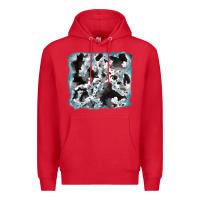Red cowhide glitter tooled leather background Premium Hoodie - RanaPortraitStore
