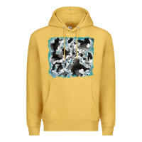 Antique Gold cowhide glitter tooled leather background Premium Hoodie - RanaPortraitStore