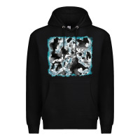 Black cowhide glitter tooled leather background Premium Hoodie - RanaPortraitStore