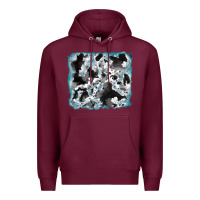 Burgundy cowhide glitter tooled leather background Premium Hoodie - RanaPortraitStore