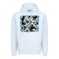 White cowhide glitter tooled leather background Premium Hoodie - RanaPortraitStore