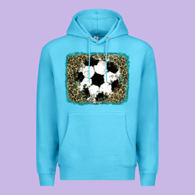 Glitter Soccer Leopard Premium Hoodie Designed By Ranaportraitstore