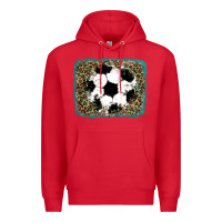 Red glitter soccer leopard Premium Hoodie - RanaPortraitStore