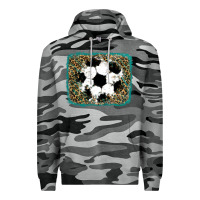 Slate Camo glitter soccer leopard Premium Hoodie - RanaPortraitStore