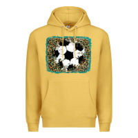 Antique Gold glitter soccer leopard Premium Hoodie - RanaPortraitStore