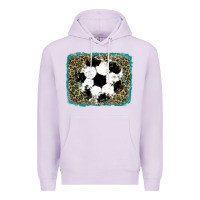 Lilac glitter soccer leopard Premium Hoodie - RanaPortraitStore