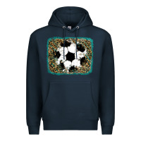 Navy glitter soccer leopard Premium Hoodie - RanaPortraitStore