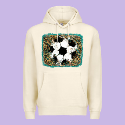Glitter Soccer Leopard Premium Hoodie Designed By Ranaportraitstore