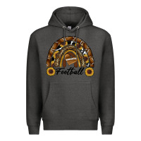 Charcoal Heather football rainbow Premium Hoodie - RanaPortraitStore