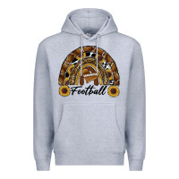 Heather Grey football rainbow Premium Hoodie - RanaPortraitStore