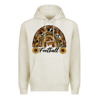 Oatmeal Heather football rainbow Premium Hoodie - RanaPortraitStore