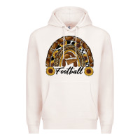Pale Pink football rainbow Premium Hoodie - RanaPortraitStore