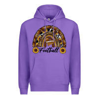 Purple football rainbow Premium Hoodie - RanaPortraitStore