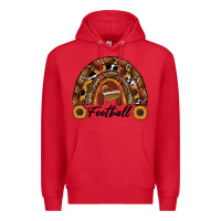Red football rainbow Premium Hoodie - RanaPortraitStore