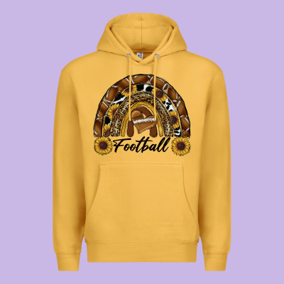 Football Rainbow Premium Hoodie Designed By Ranaportraitstore