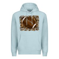 Blue Mist leopard american football backround Premium Hoodie - RanaPortraitStore