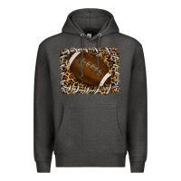 Charcoal Heather leopard american football backround Premium Hoodie - RanaPortraitStore