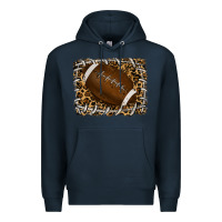 Navy leopard american football backround Premium Hoodie - RanaPortraitStore