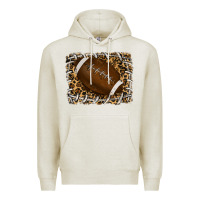 Oatmeal Heather leopard american football backround Premium Hoodie - RanaPortraitStore