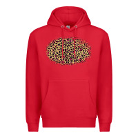 Red leopard pattern Premium Hoodie - RanaPortraitStore