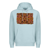 Blue Mist leopard glitter background Premium Hoodie - RanaPortraitStore