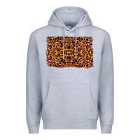 Heather Grey leopard glitter background Premium Hoodie - RanaPortraitStore