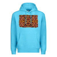 Ocean Blue leopard glitter background Premium Hoodie - RanaPortraitStore
