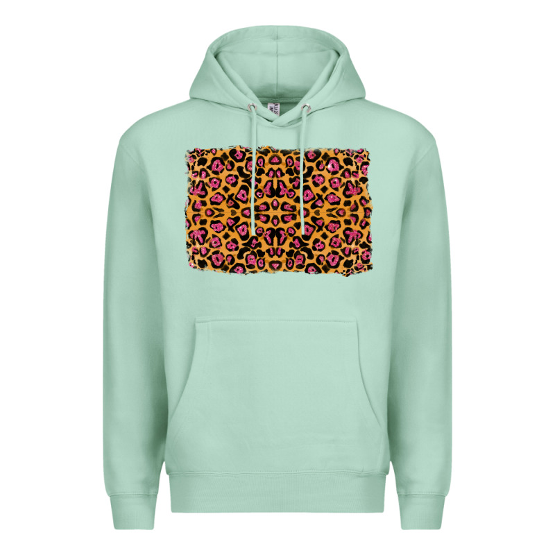 Leopard Glitter Background Premium Hoodie by RanaPortraitStore | Teevron