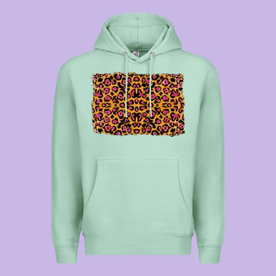 Leopard Glitter Background Premium Hoodie Designed By Ranaportraitstore