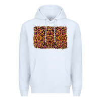 White leopard glitter background Premium Hoodie - RanaPortraitStore