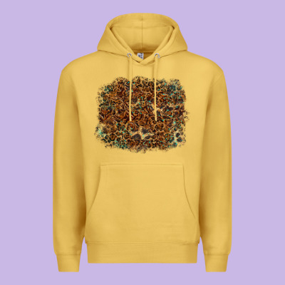Leopard Tooled Leather Turquoise Premium Hoodie Designed By Ranaportraitstore
