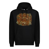 Black leopard tooled leather turquoise Premium Hoodie - RanaPortraitStore