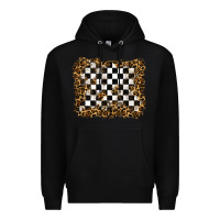 Black racing leopard background Premium Hoodie - RanaPortraitStore