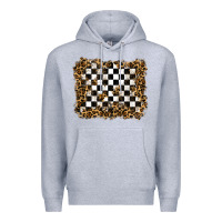 Heather Grey racing leopard background Premium Hoodie - RanaPortraitStore