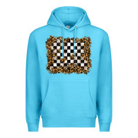 Ocean Blue racing leopard background Premium Hoodie - RanaPortraitStore