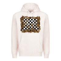 Pale Pink racing leopard background Premium Hoodie - RanaPortraitStore