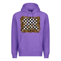 Purple racing leopard background Premium Hoodie - RanaPortraitStore