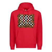 Red racing leopard background Premium Hoodie - RanaPortraitStore